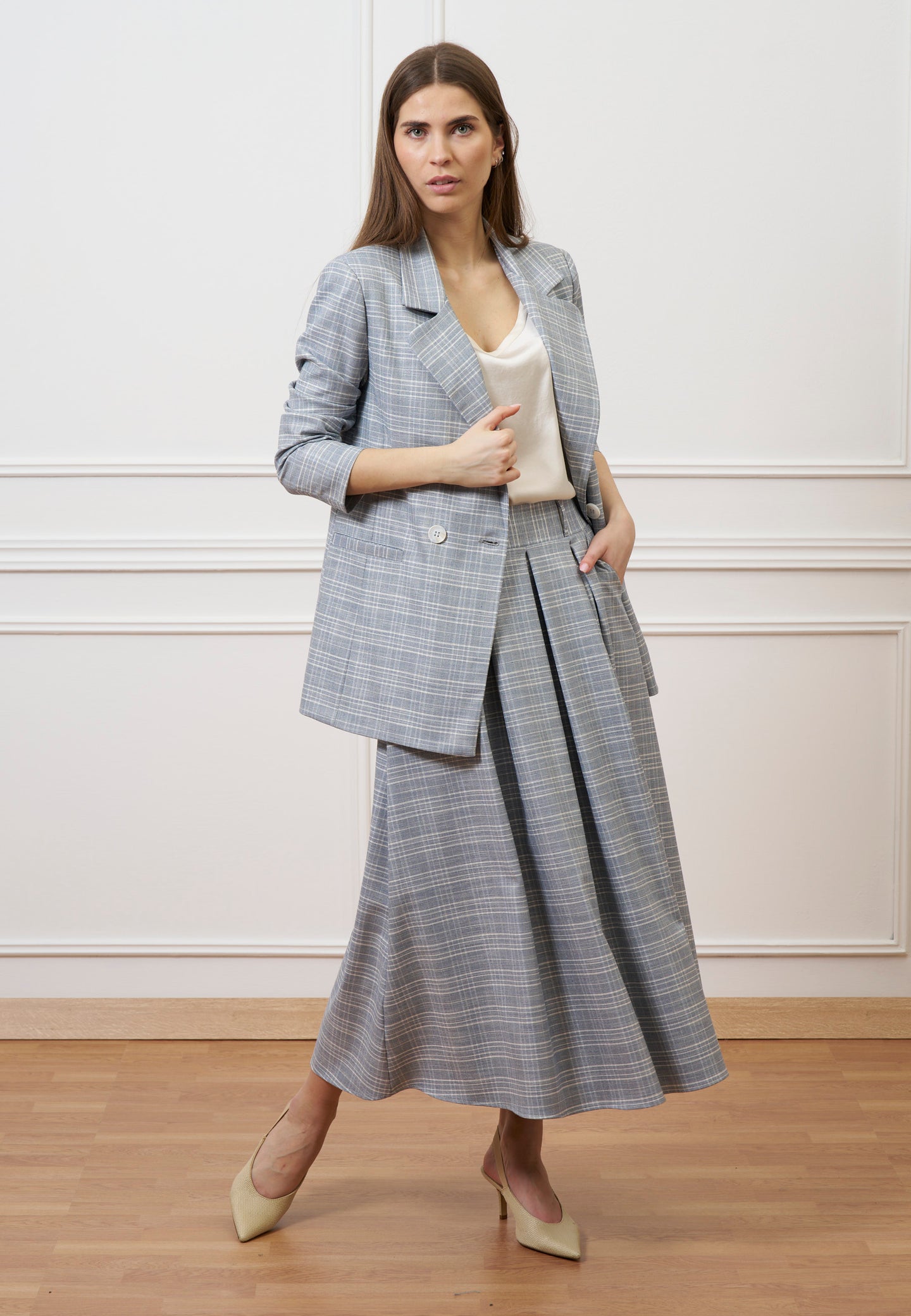 Giacca doppiopetto a quadri - JEANS