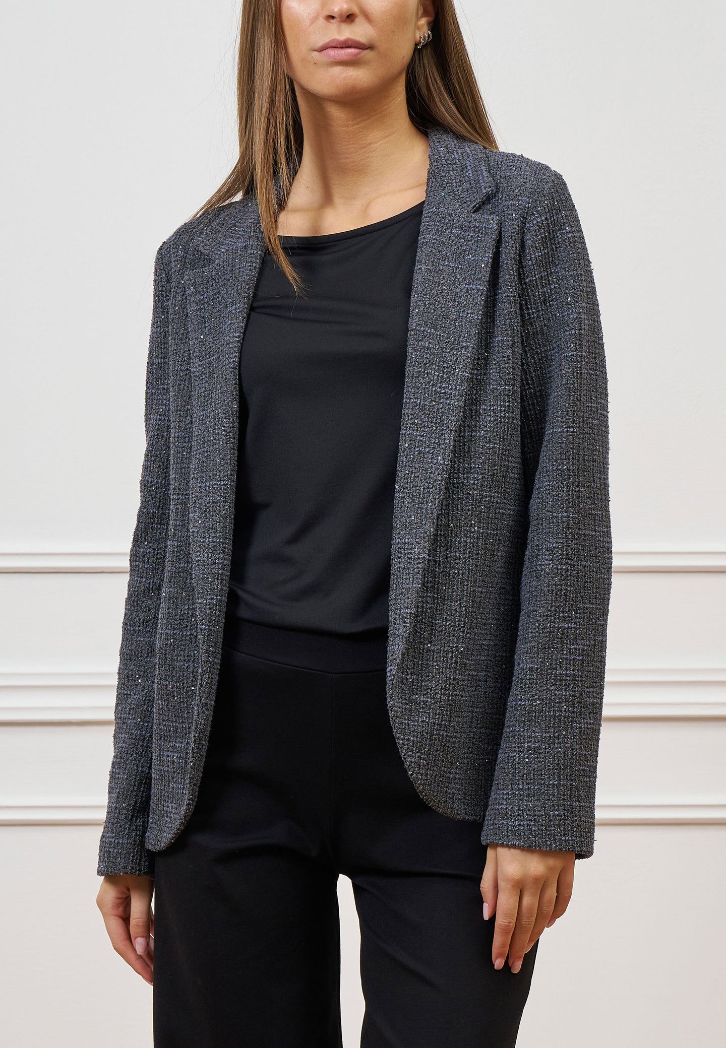 Giacca aperta con paillettes