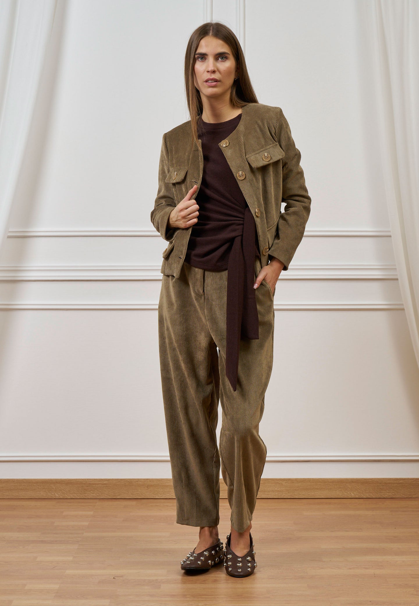 Giacca corta velluto a coste