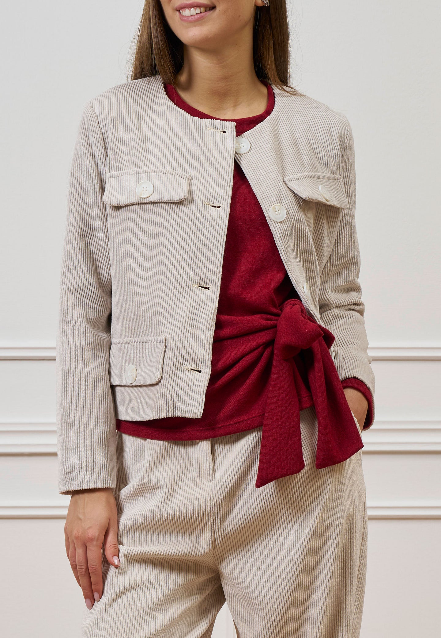 Giacca corta velluto a coste