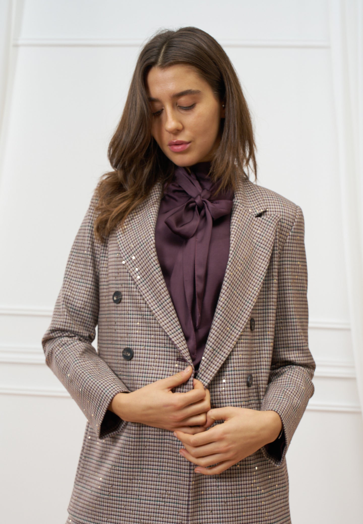 Giacca doppiopetto a quadri