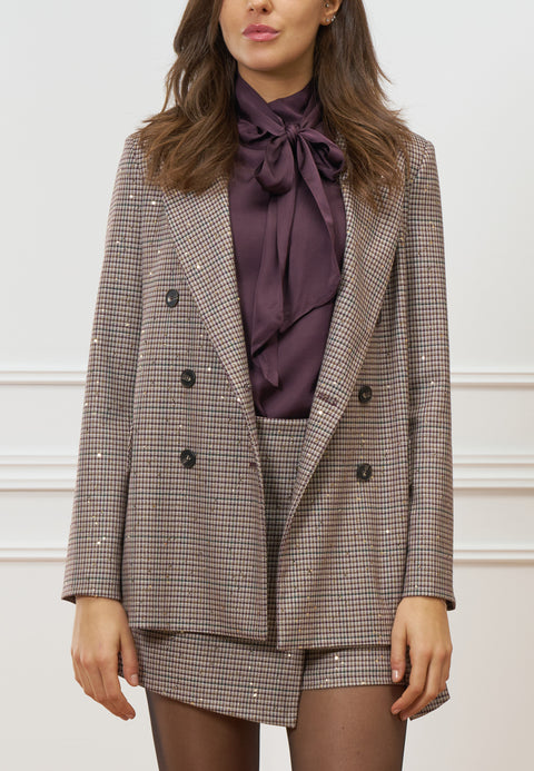 Giacca doppiopetto a quadri