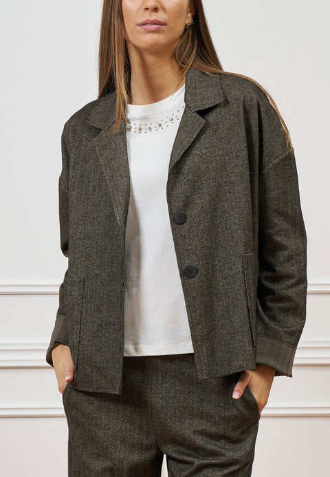 Giacca in jersey spinata