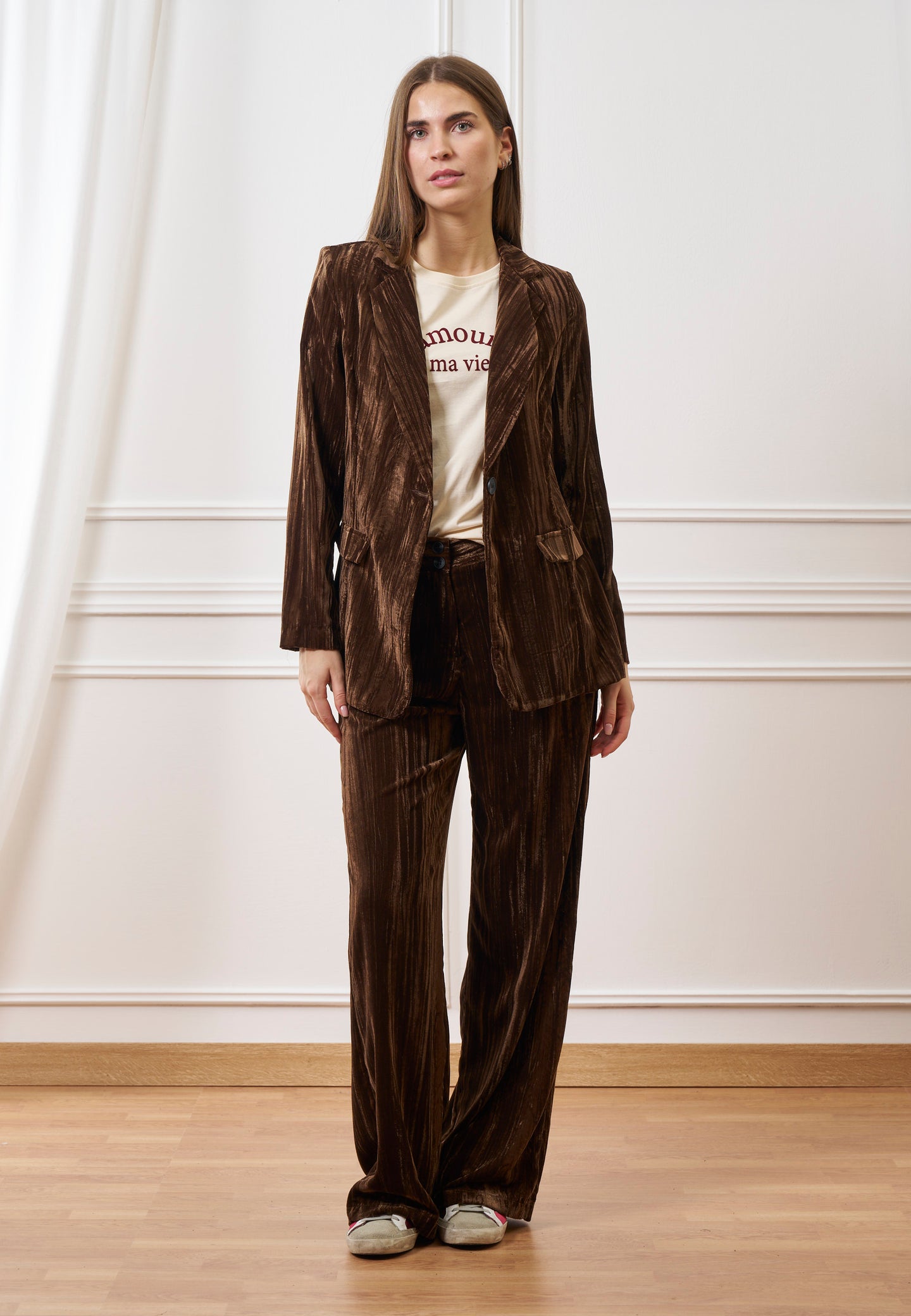 Giacca in velluto martellato