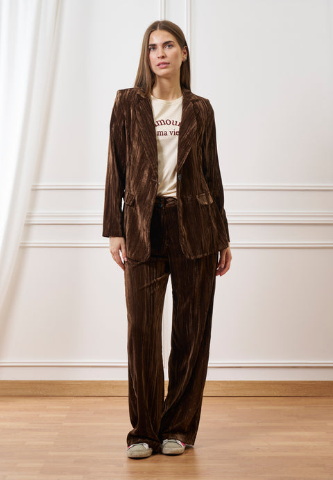 Giacca in velluto martellato