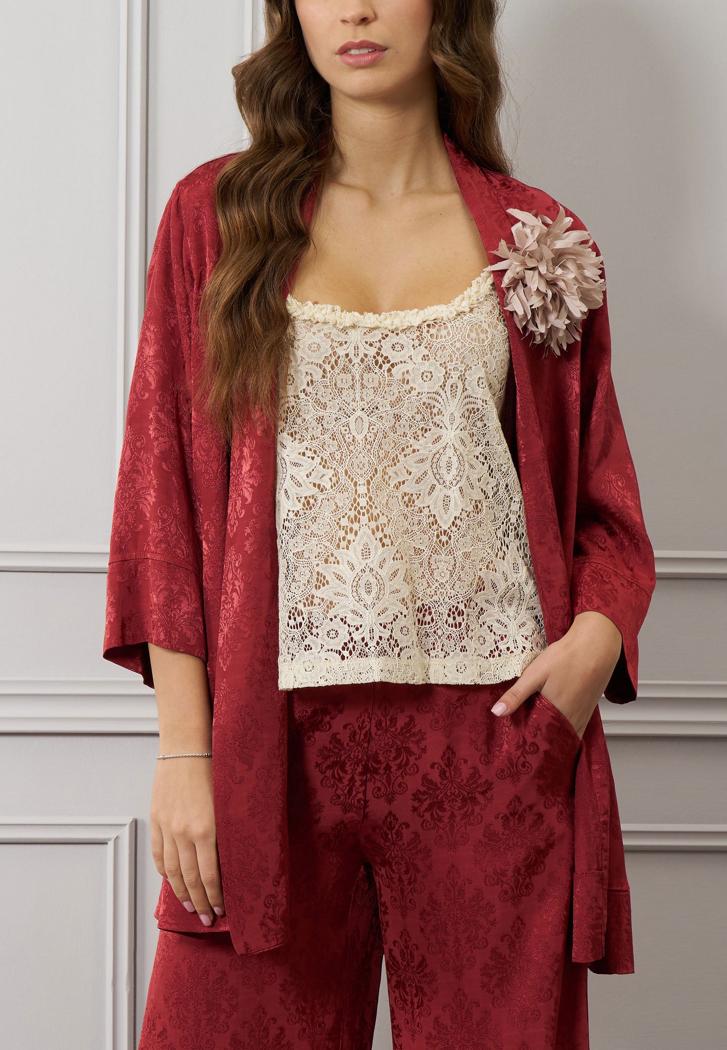 Giacca kimono damascato