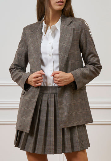 Giacca monopetto a quadri check