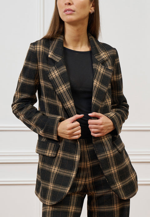 Giacca monopetto a quadri