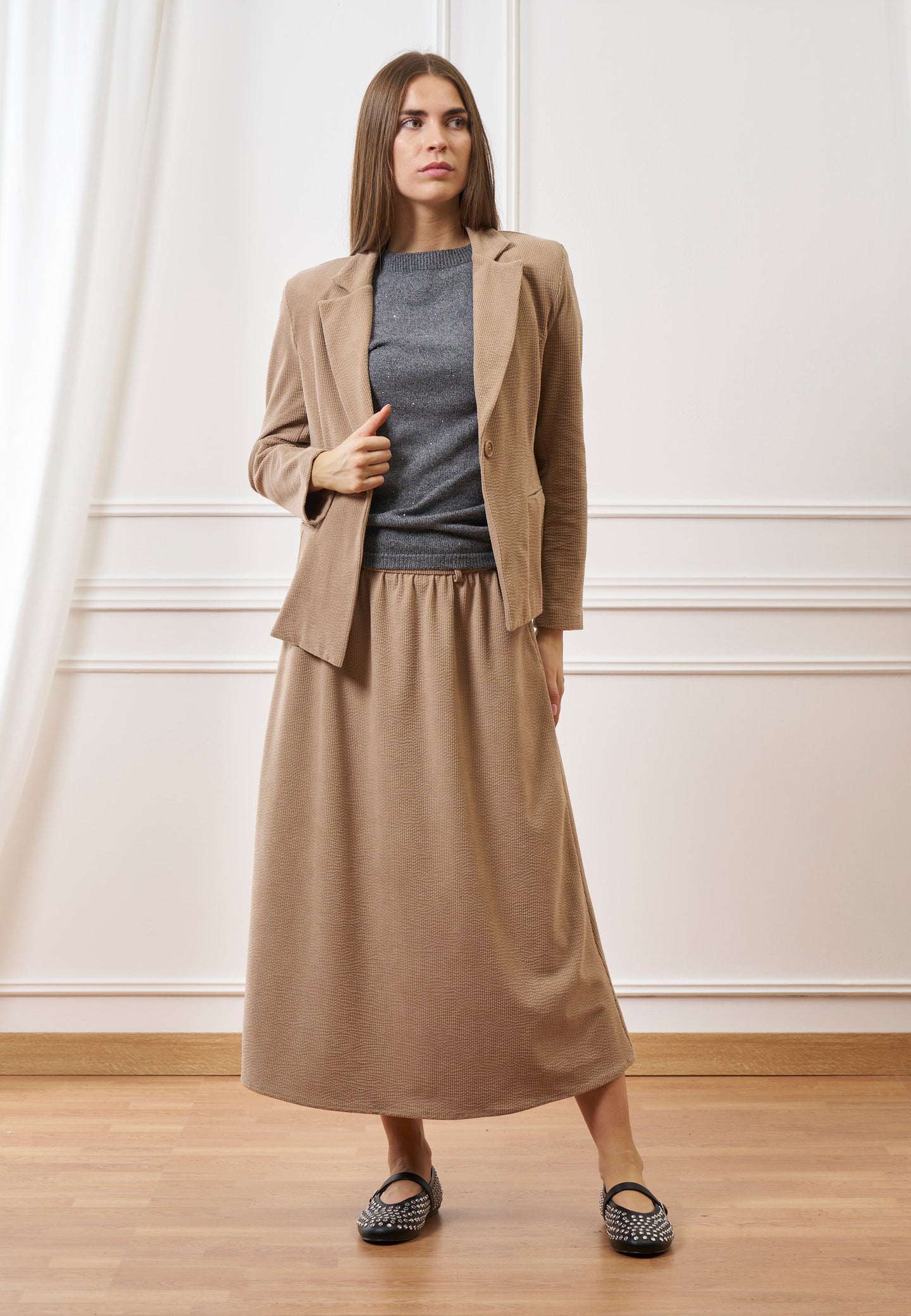 Giacca monopetto in velluto a coste