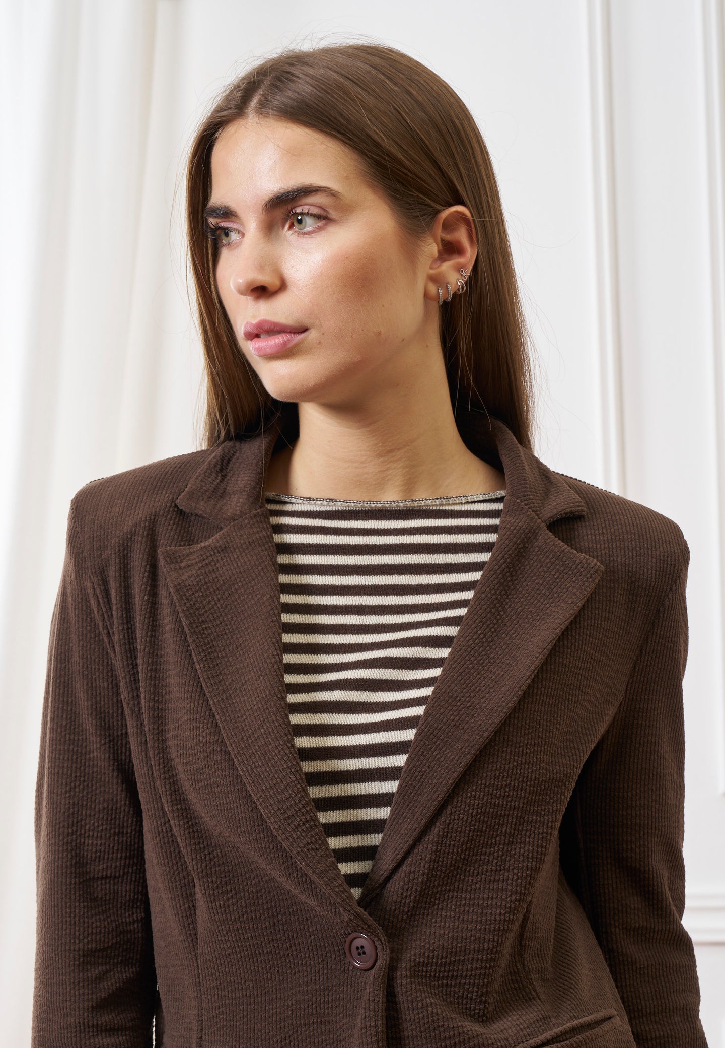 Giacca monopetto in velluto a coste