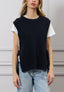 Maglia smanicata con lacci