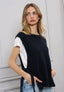 Maglia smanicata con lacci