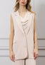 Gilet lungo con spacco dietro