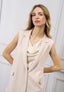 Gilet lungo con spacco dietro