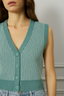 Cardigan in maglia scollo a v