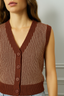 Cardigan in maglia scollo a v