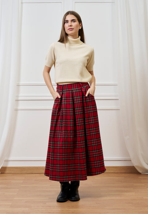 Gonna midi ruota tartan