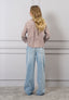 Jeans palazzo bottone gioiello