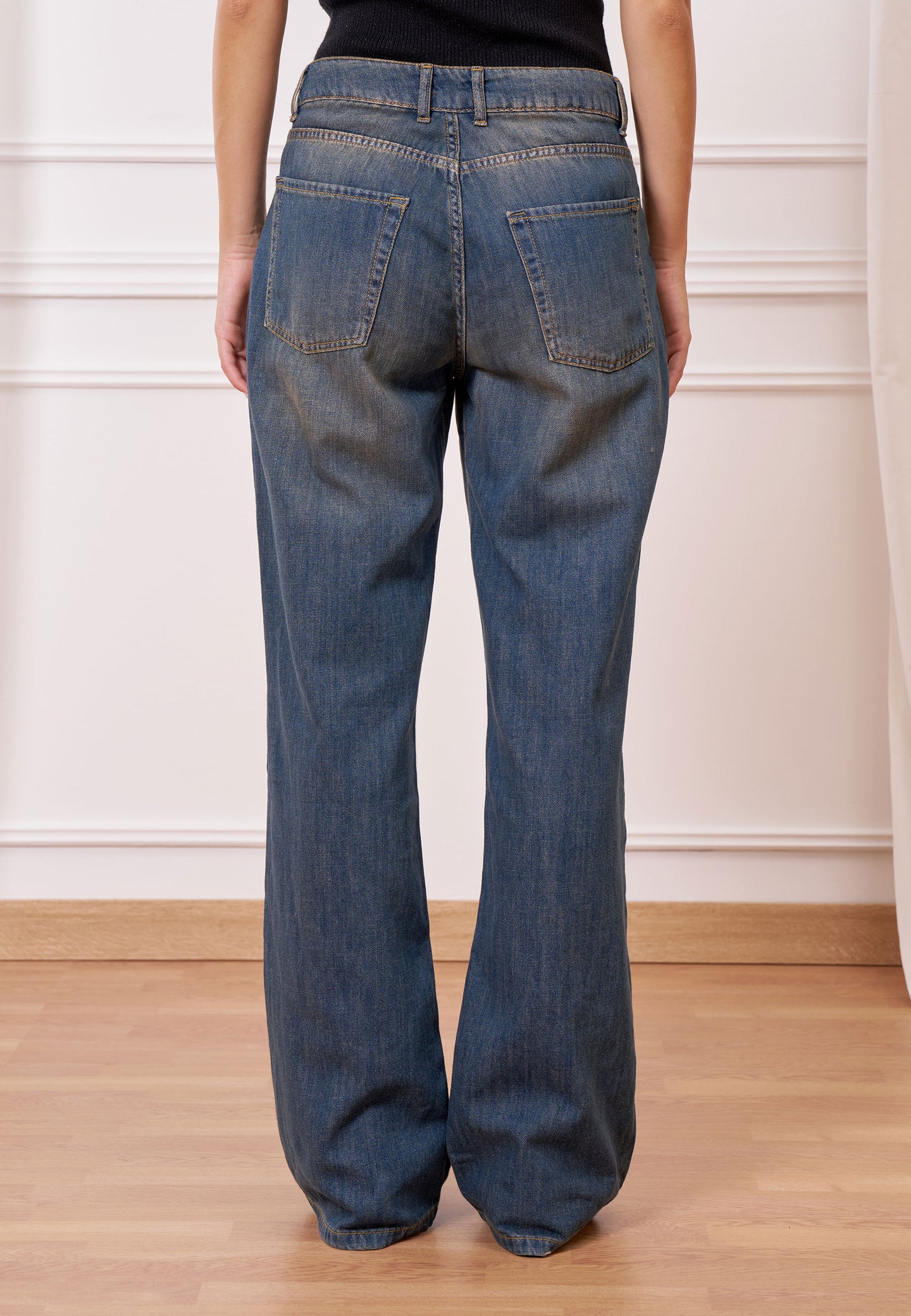 Jeans palazzo slavato