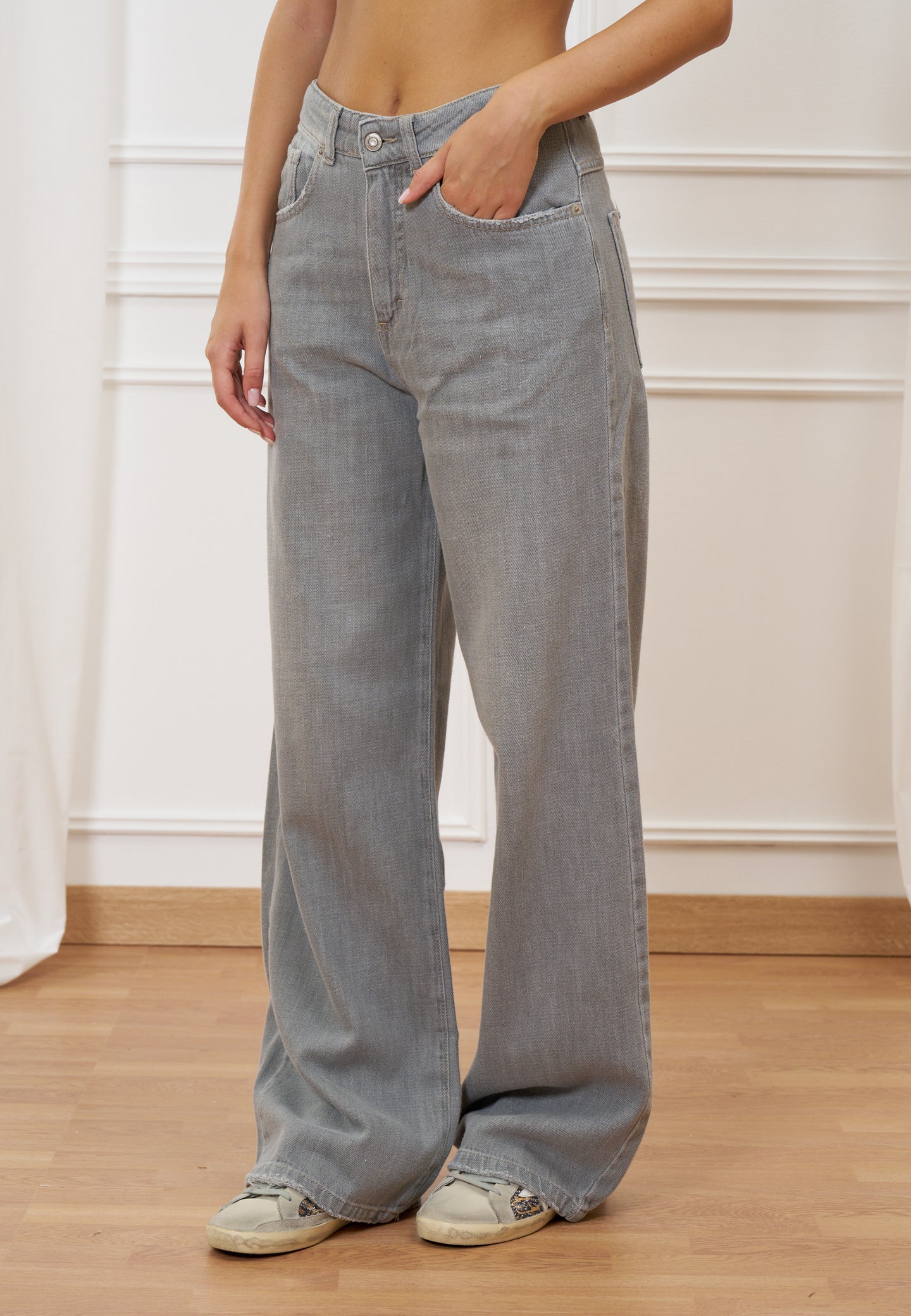 Jeans palazzo vita alta