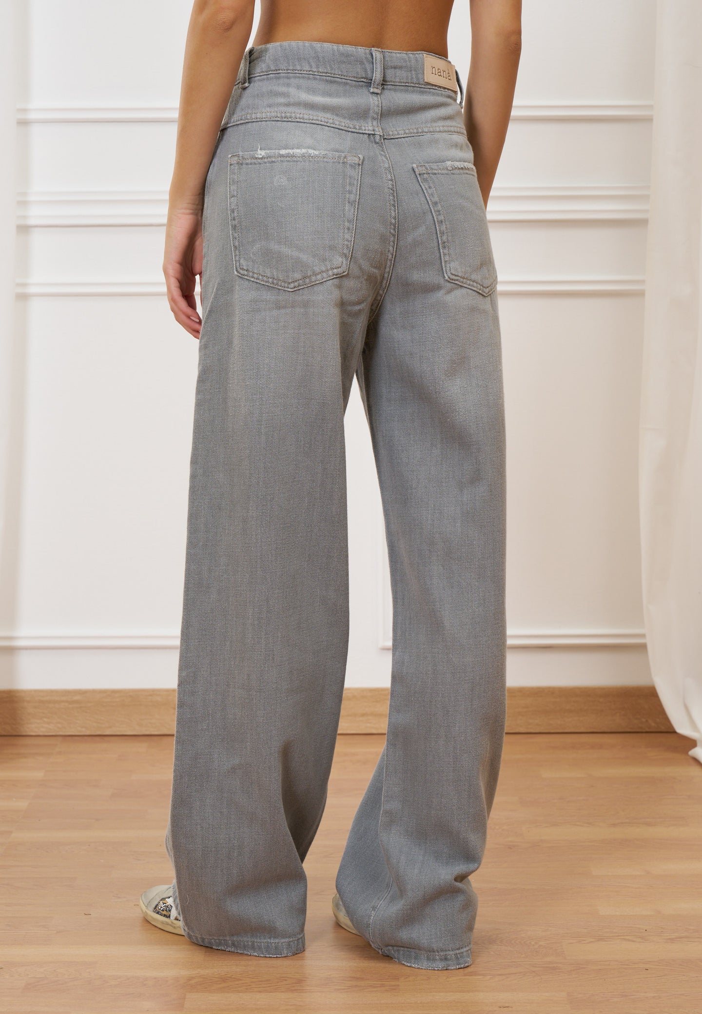 Jeans palazzo vita alta