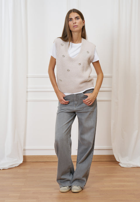 Jeans palazzo vita alta