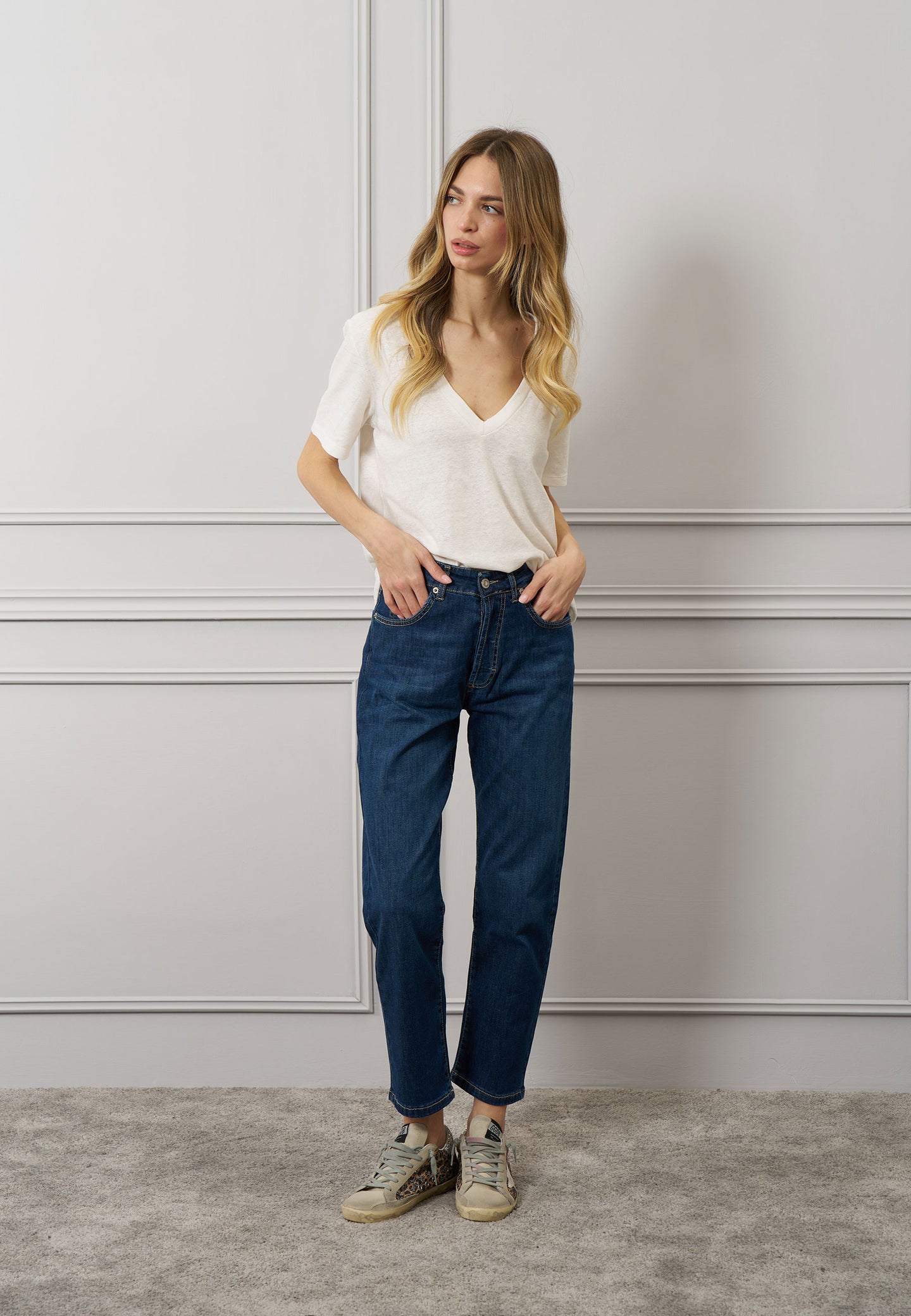 Jeans relaxed vita alta