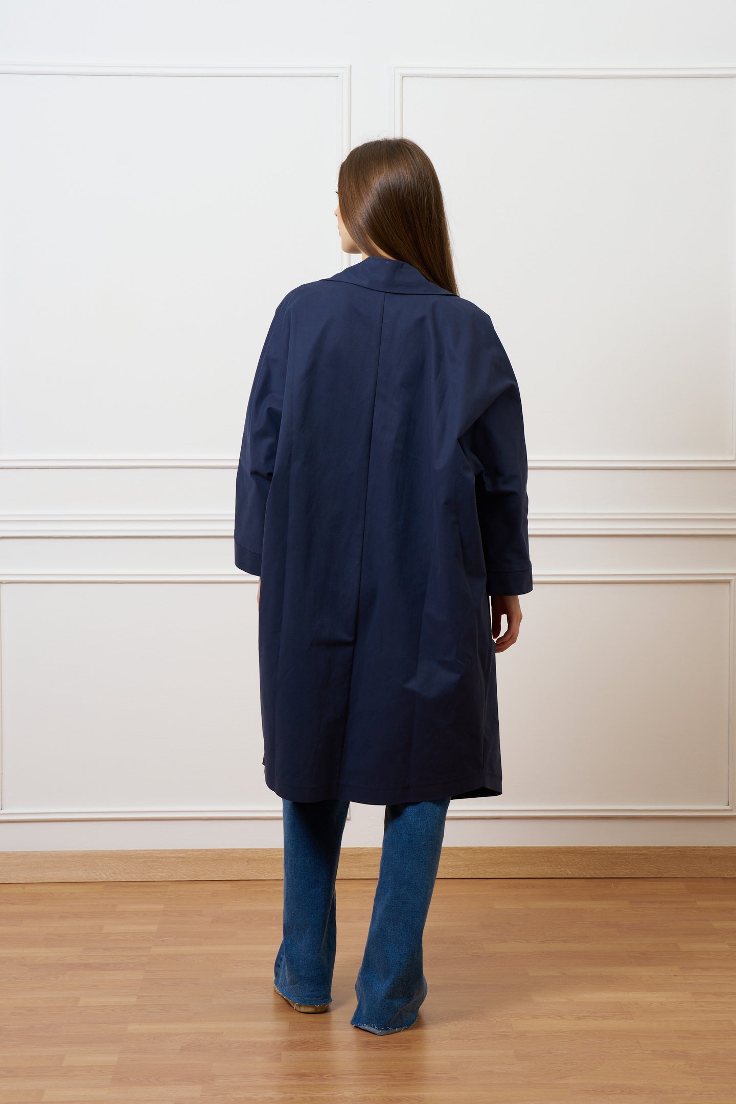 Cappotto a ovetto in cotone - BLU