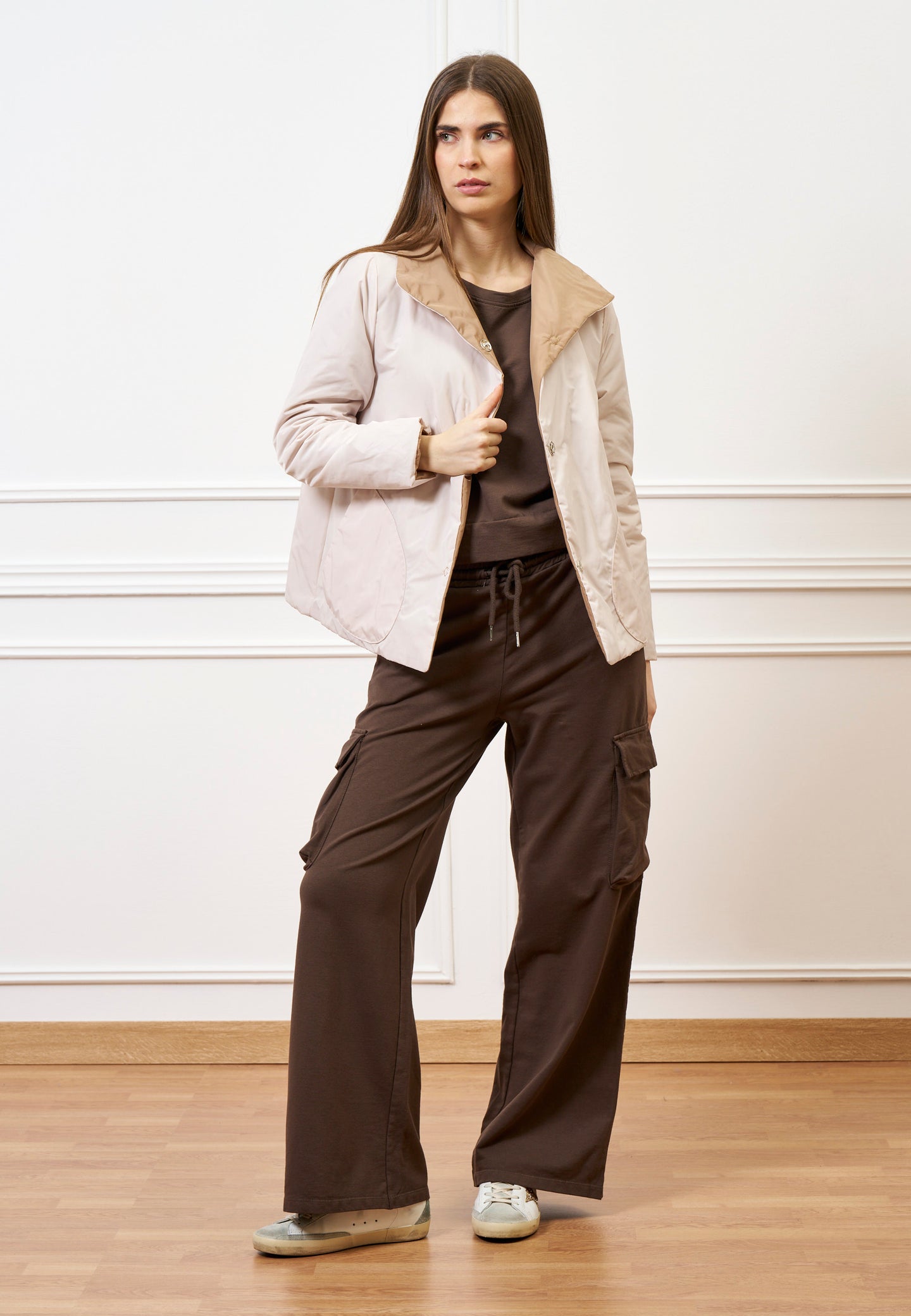 Giubbino imbottito reversibile - BEIGE