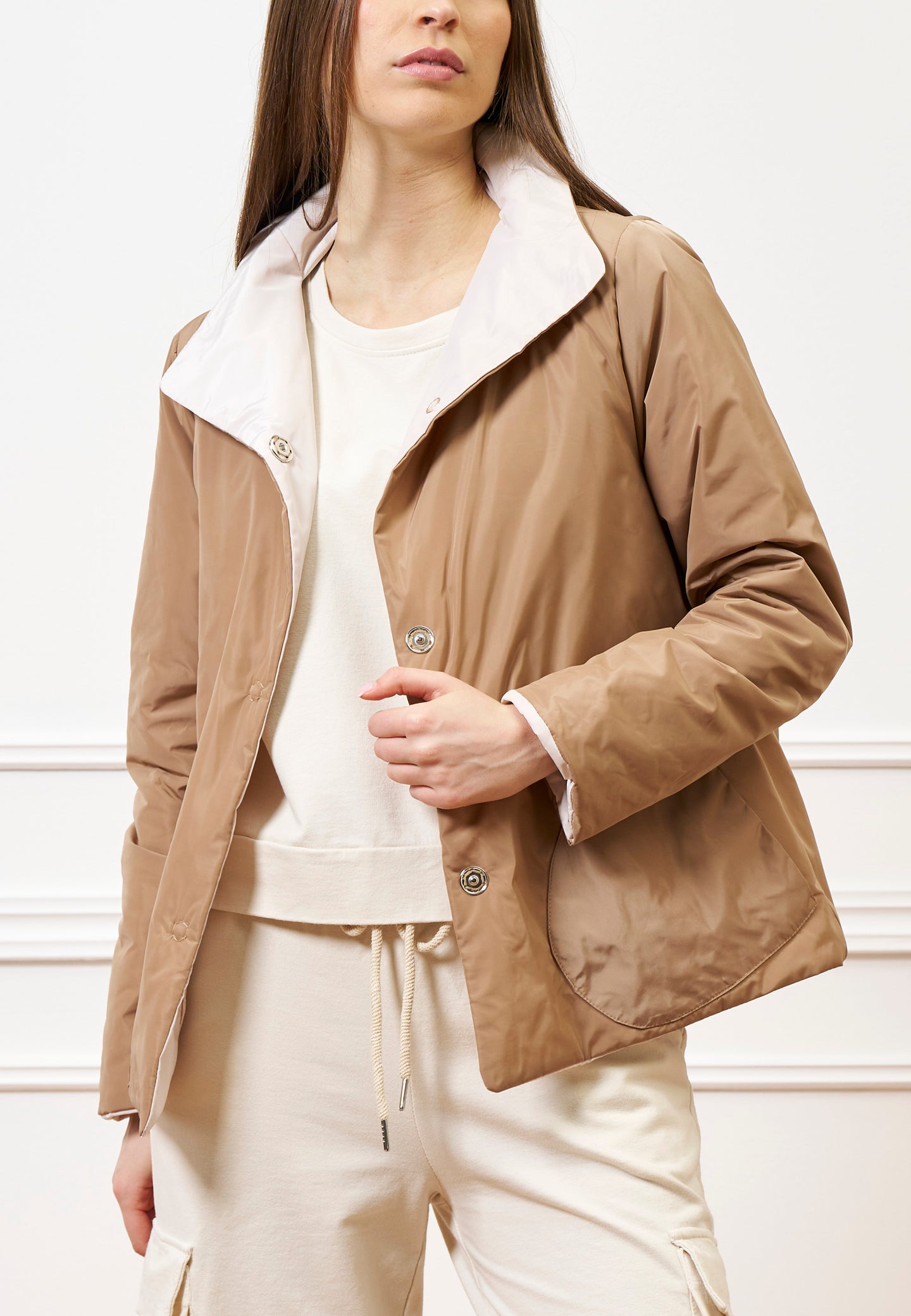 Giubbino imbottito reversibile - BEIGE