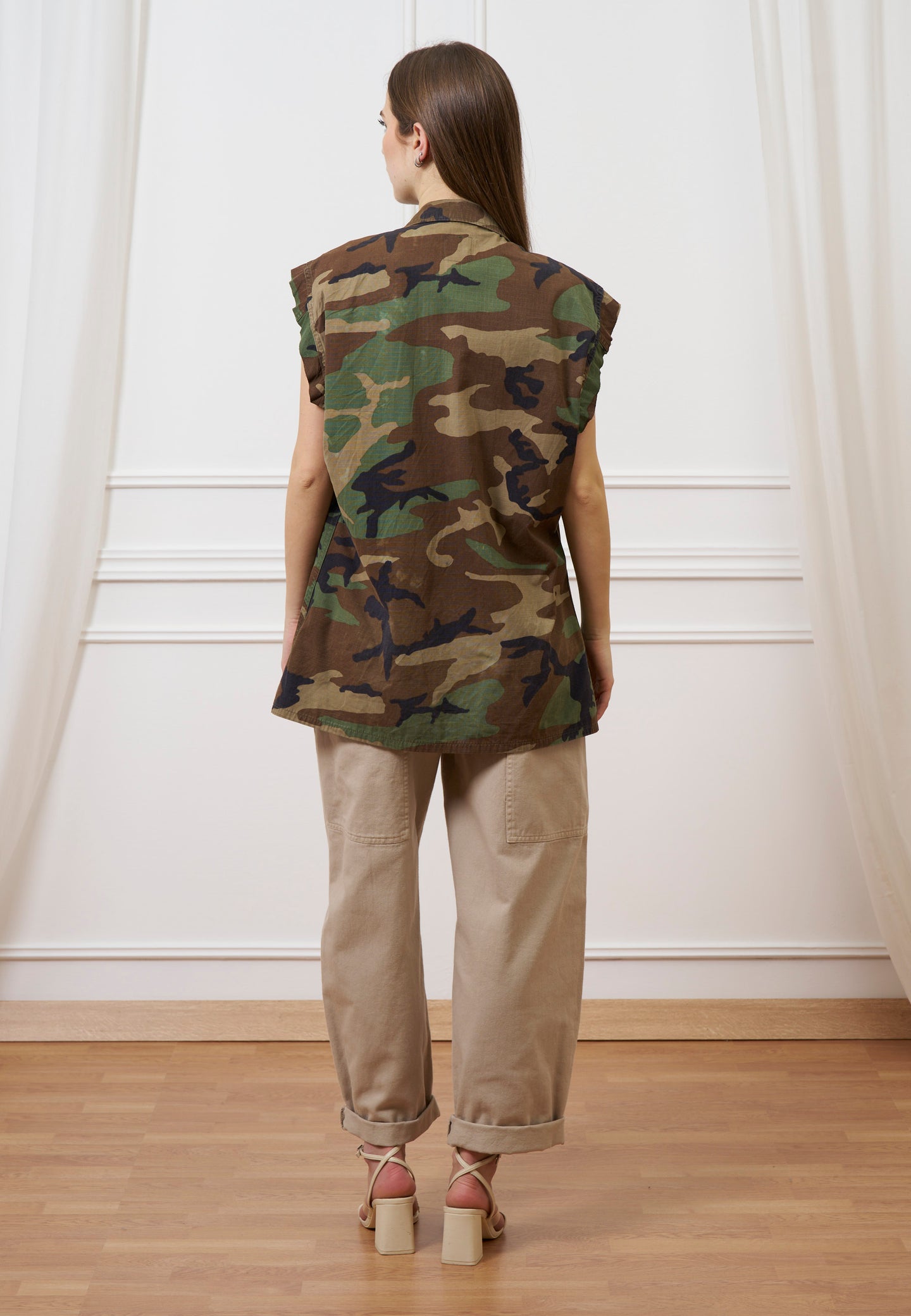 Giacca sahariana smanicata vintage - MIMETICO