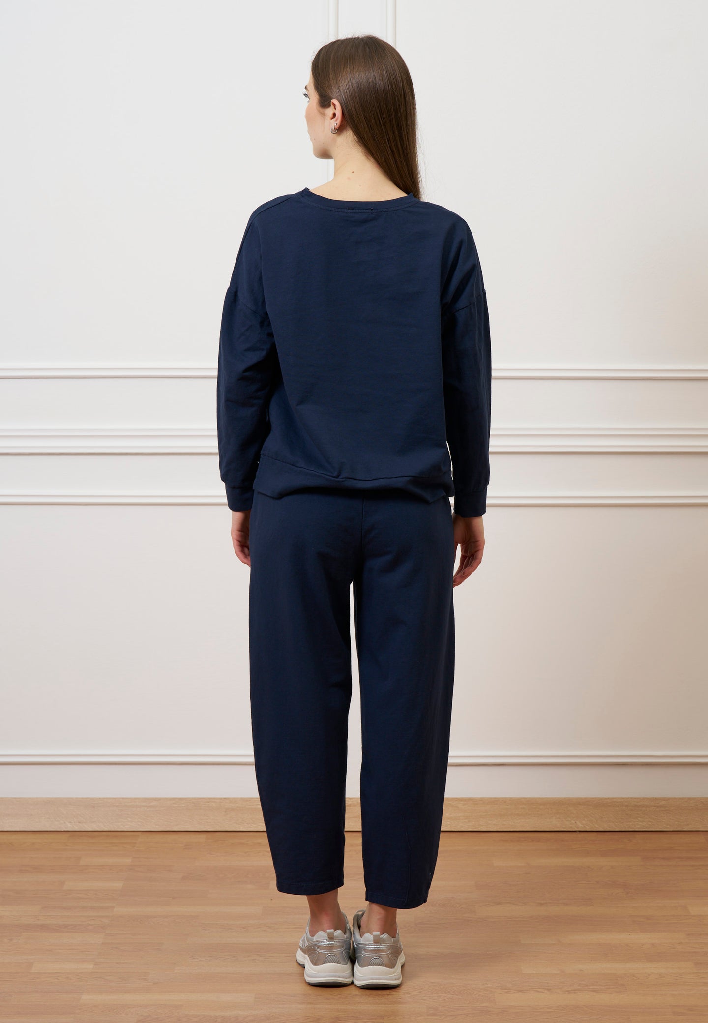 Felpa scatola con spacchi laterali - BLU