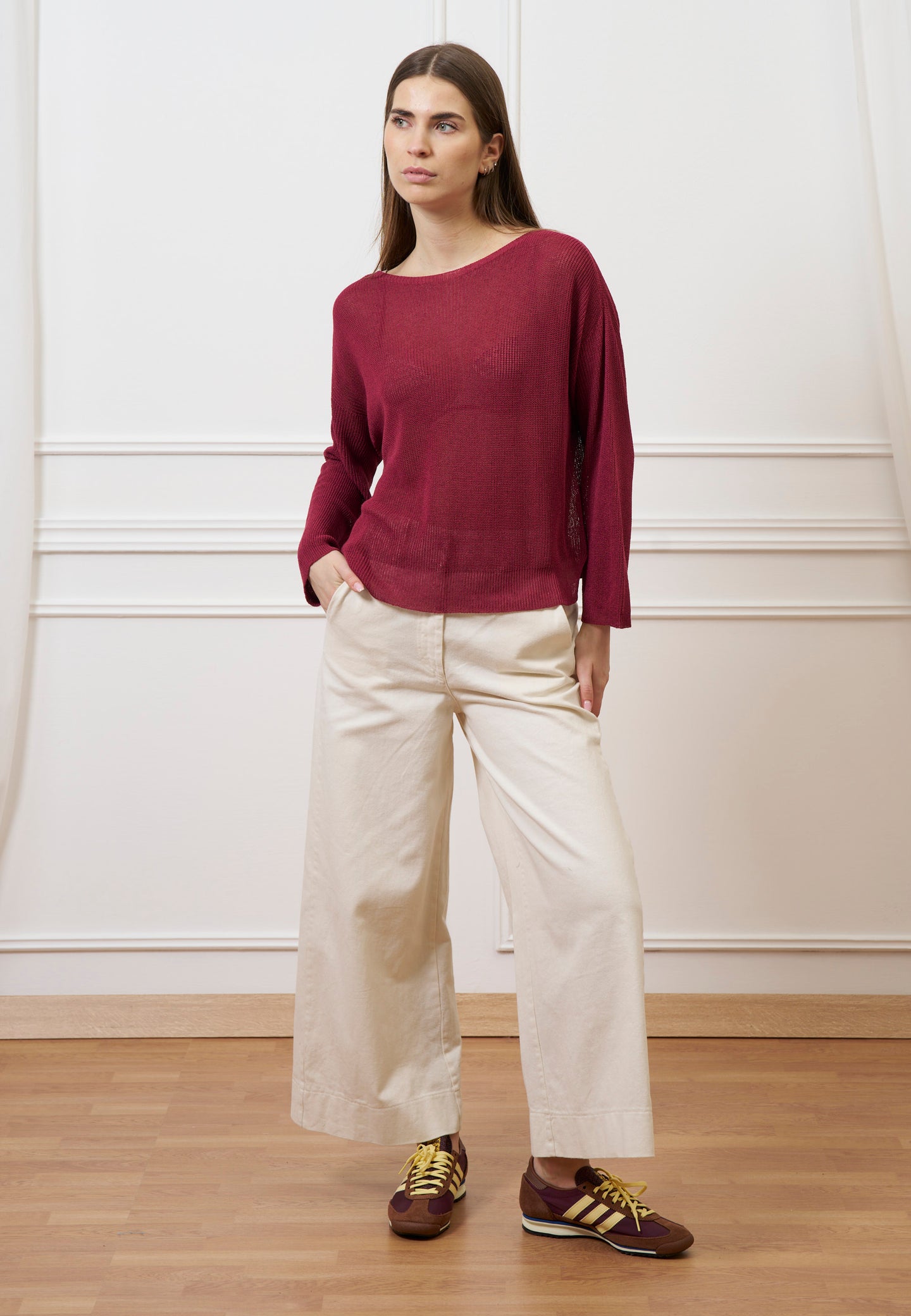 Maglia in misto lino - BORDEAUX