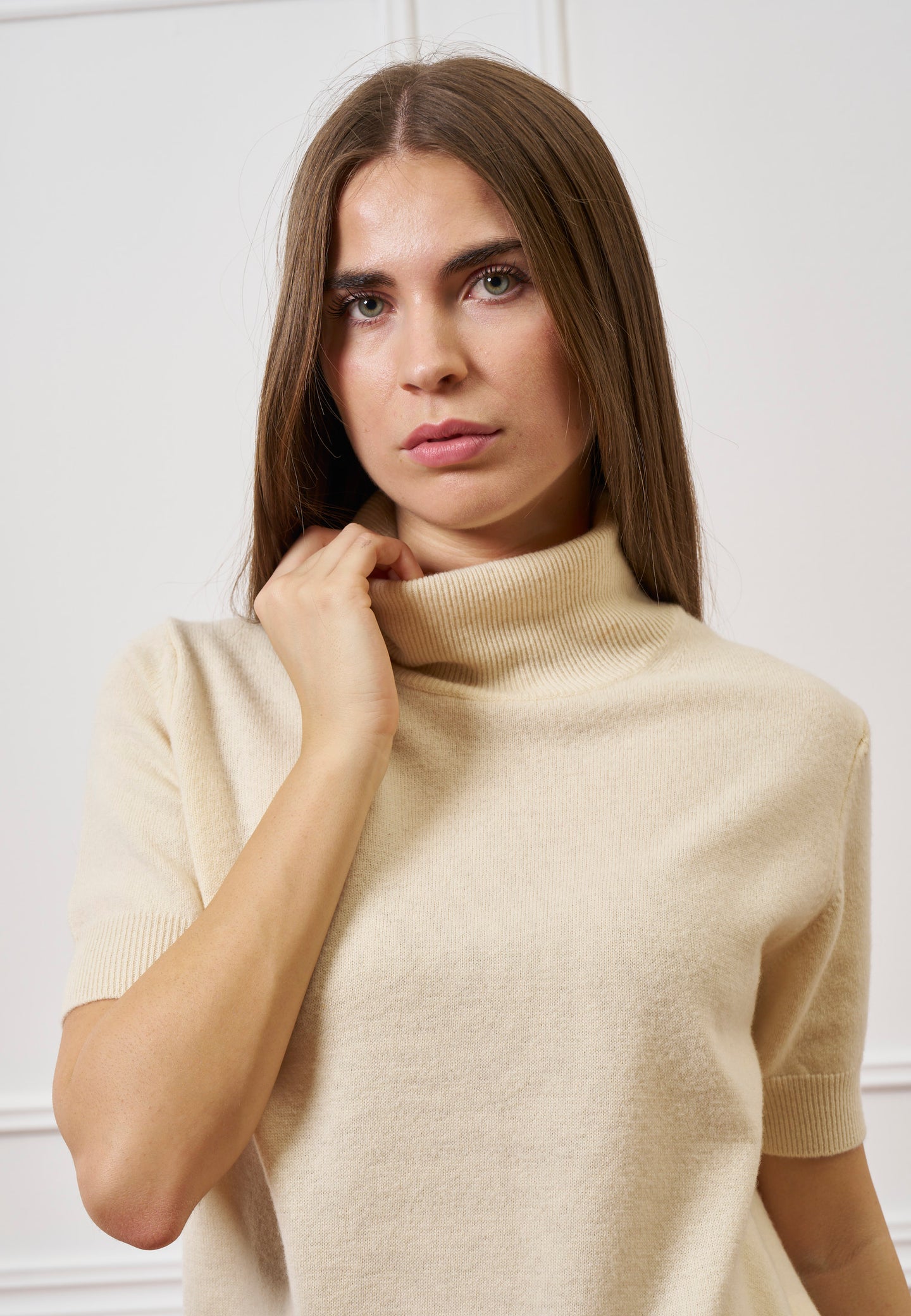 Maglia a maniche corte in lana