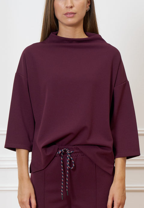 Maglia collo alto in scuba