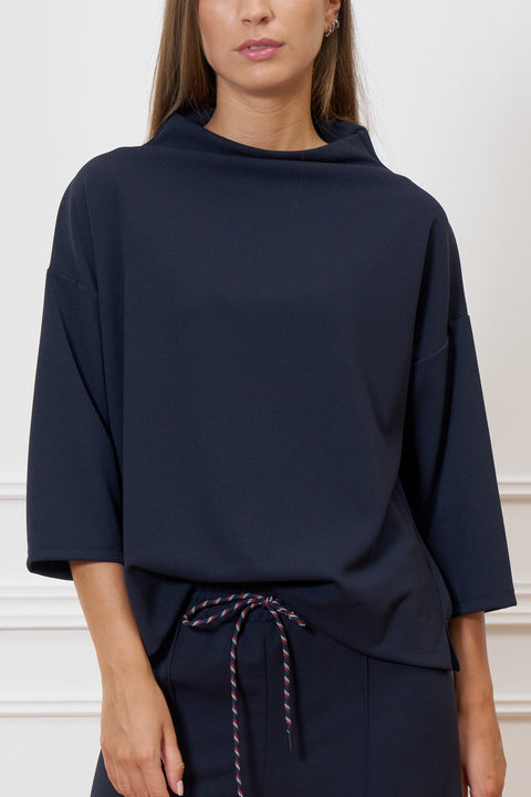 Maglia collo alto in scuba