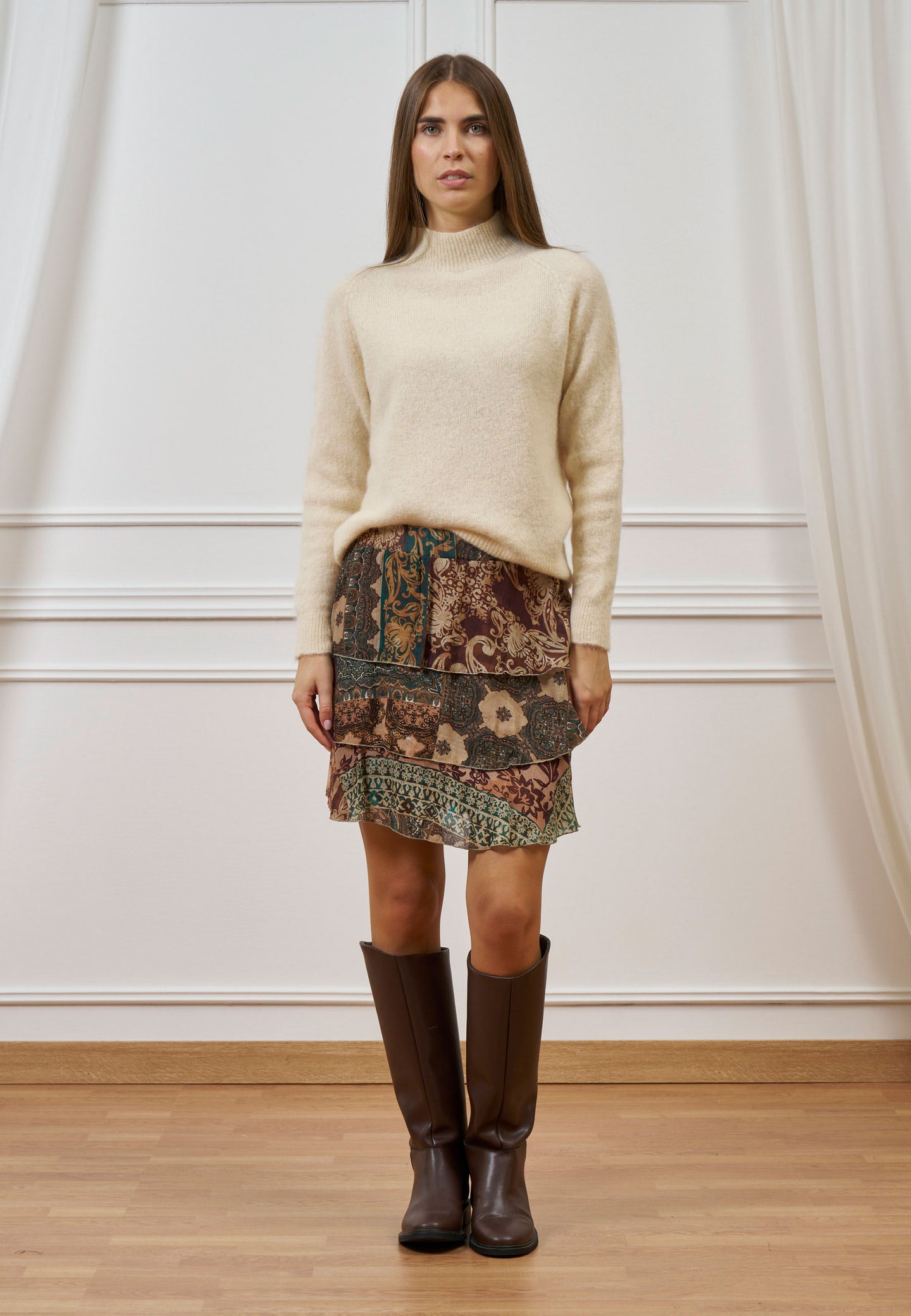 Maglia con collo a cratere