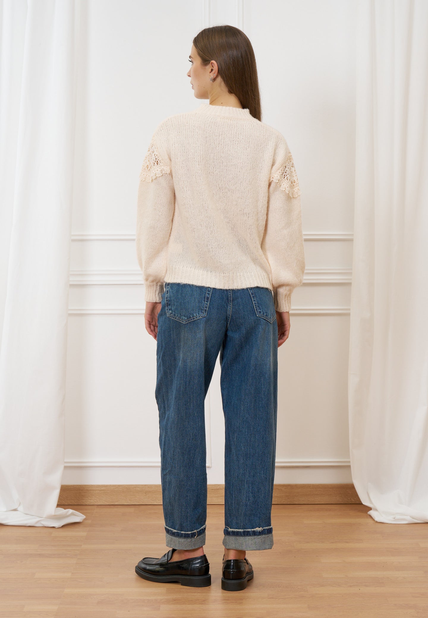 Maglia con inserti in pizzo