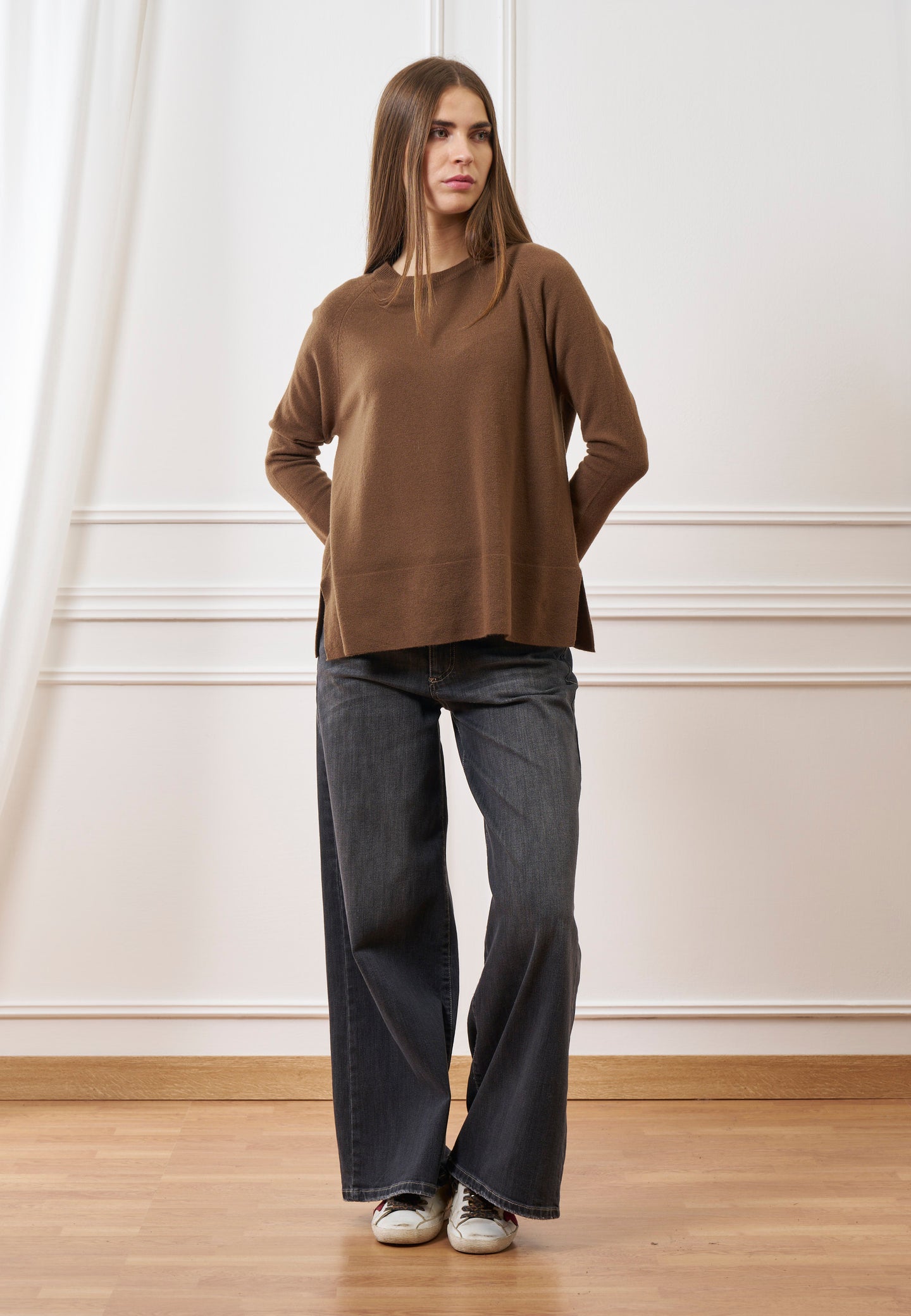 Maglia con maniche raglan in lana