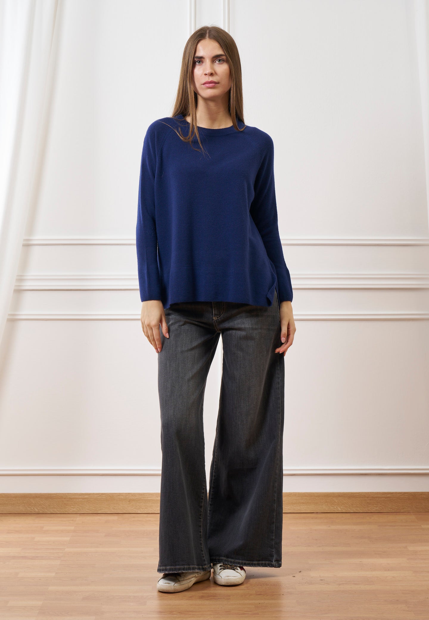 Maglia con maniche raglan in lana