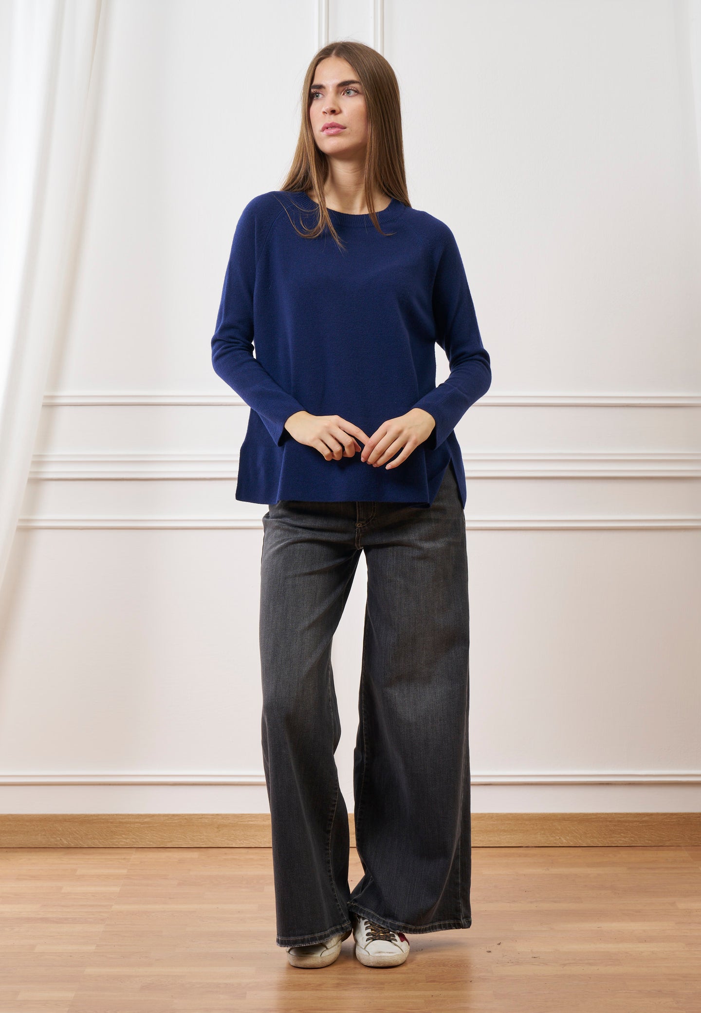 Maglia con maniche raglan in lana