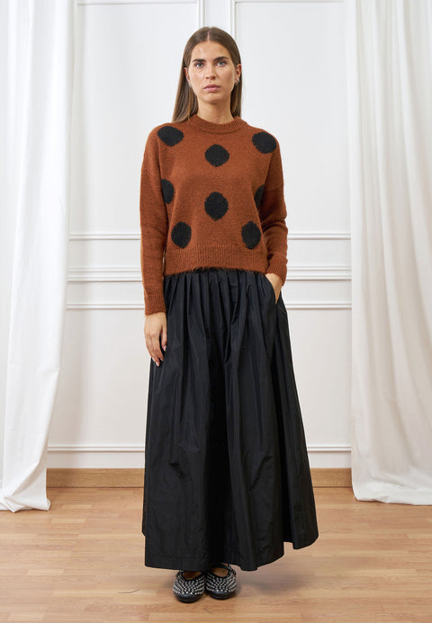 Maglia con pois a contrasto