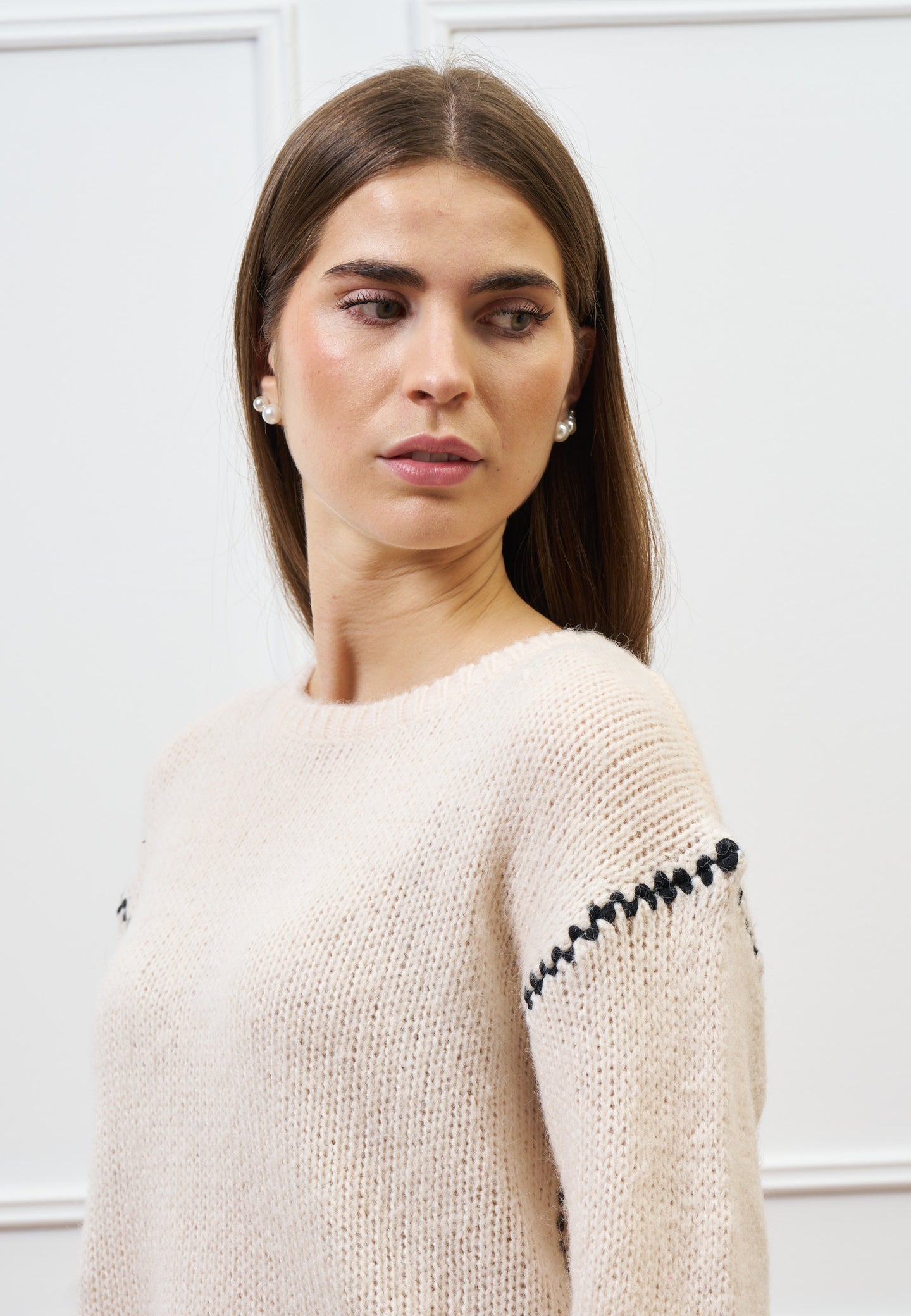 Maglia con profili a contrasto