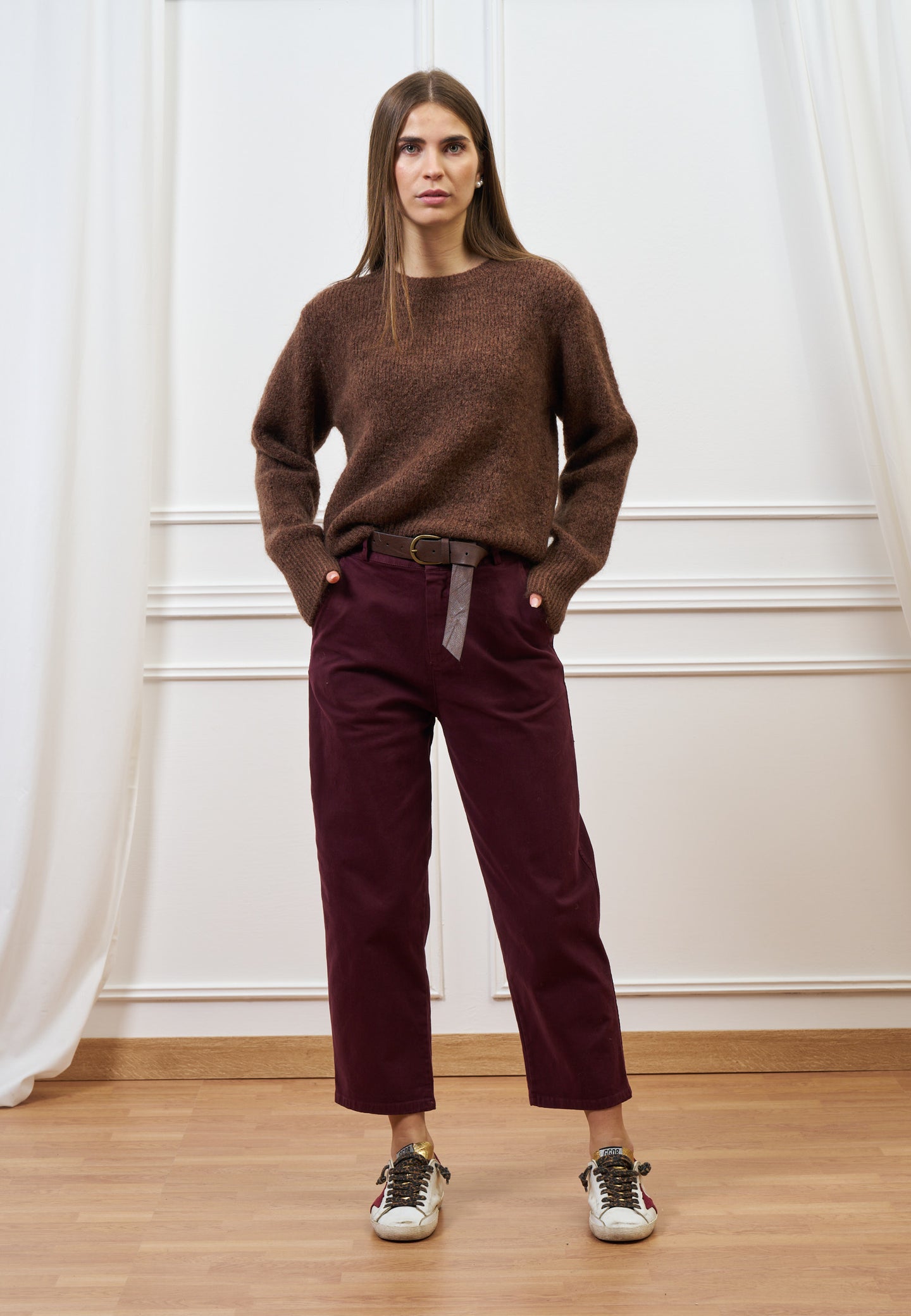 Maglia girocollo in mohair