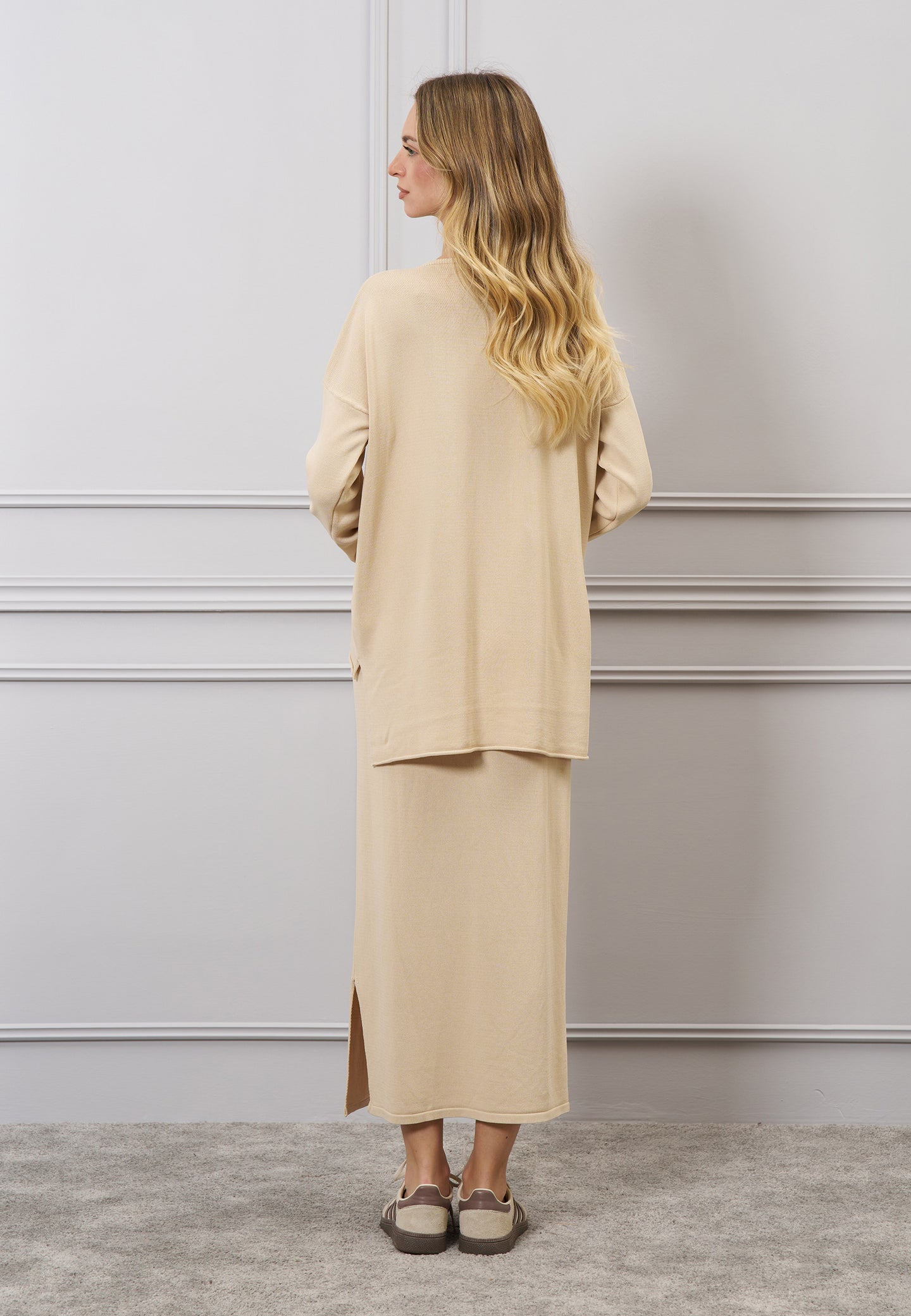 Maglia maxi con spacchi
