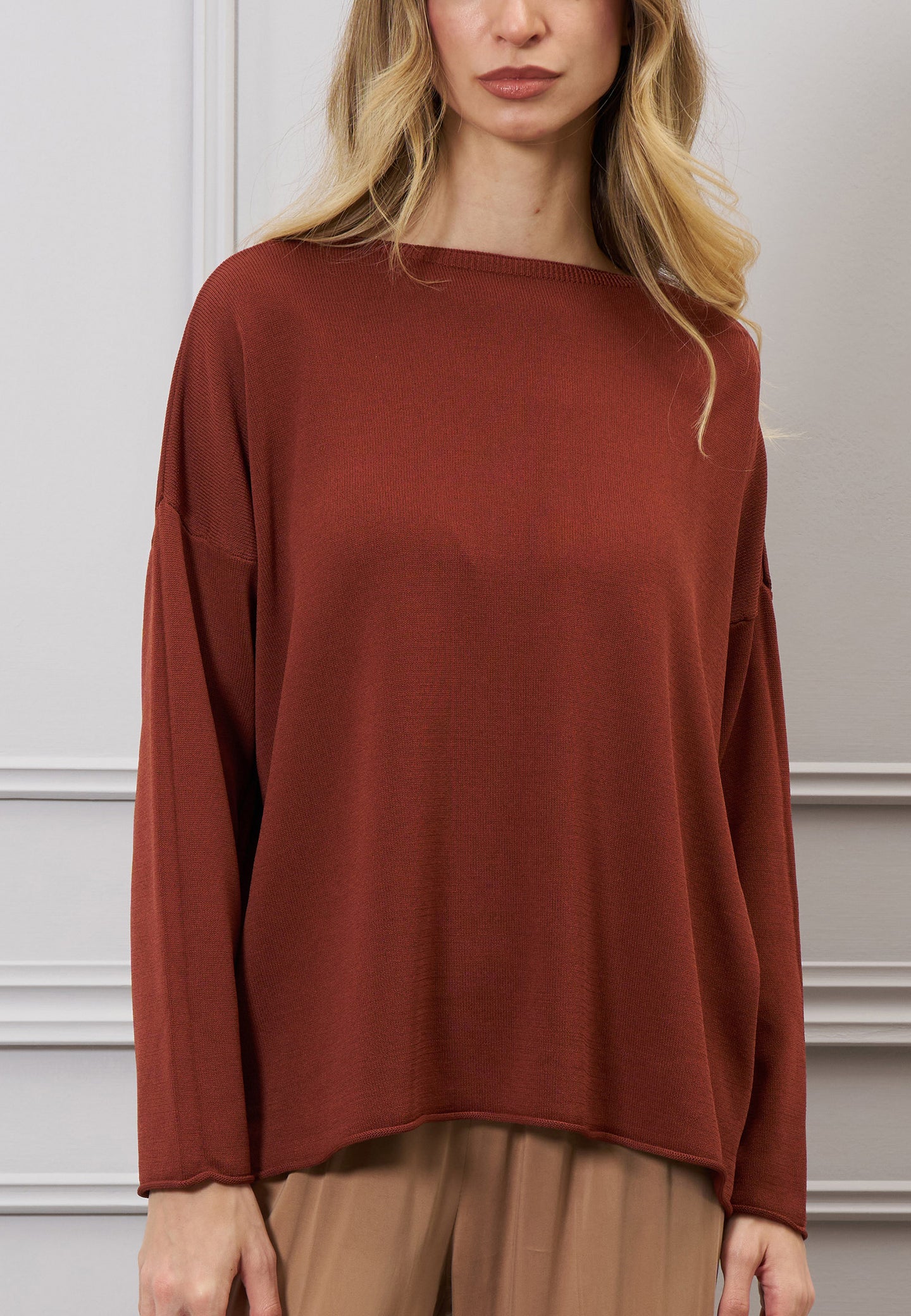 Maglia maxi con spacchi