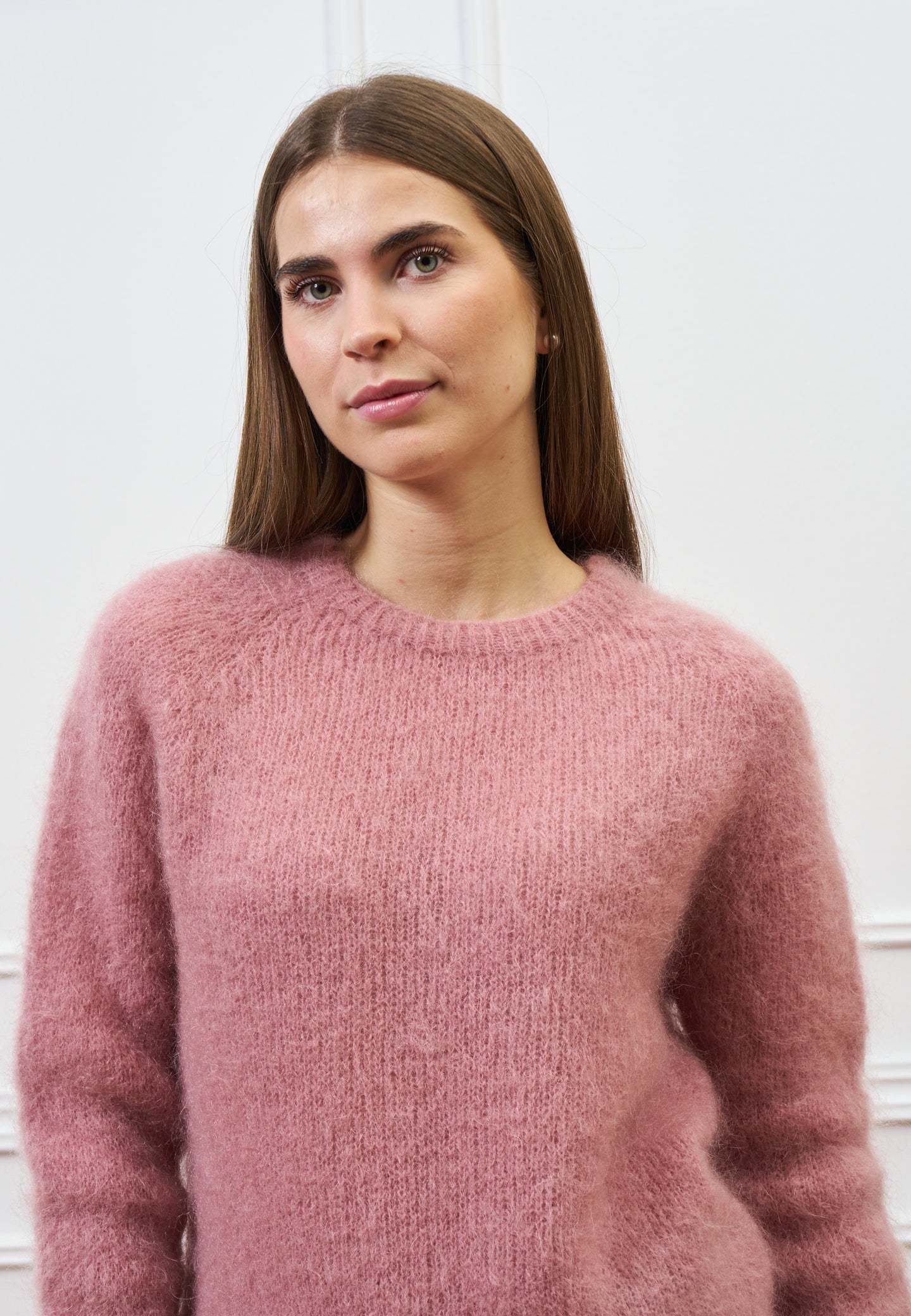 Maglia mohair con maniche lunghe