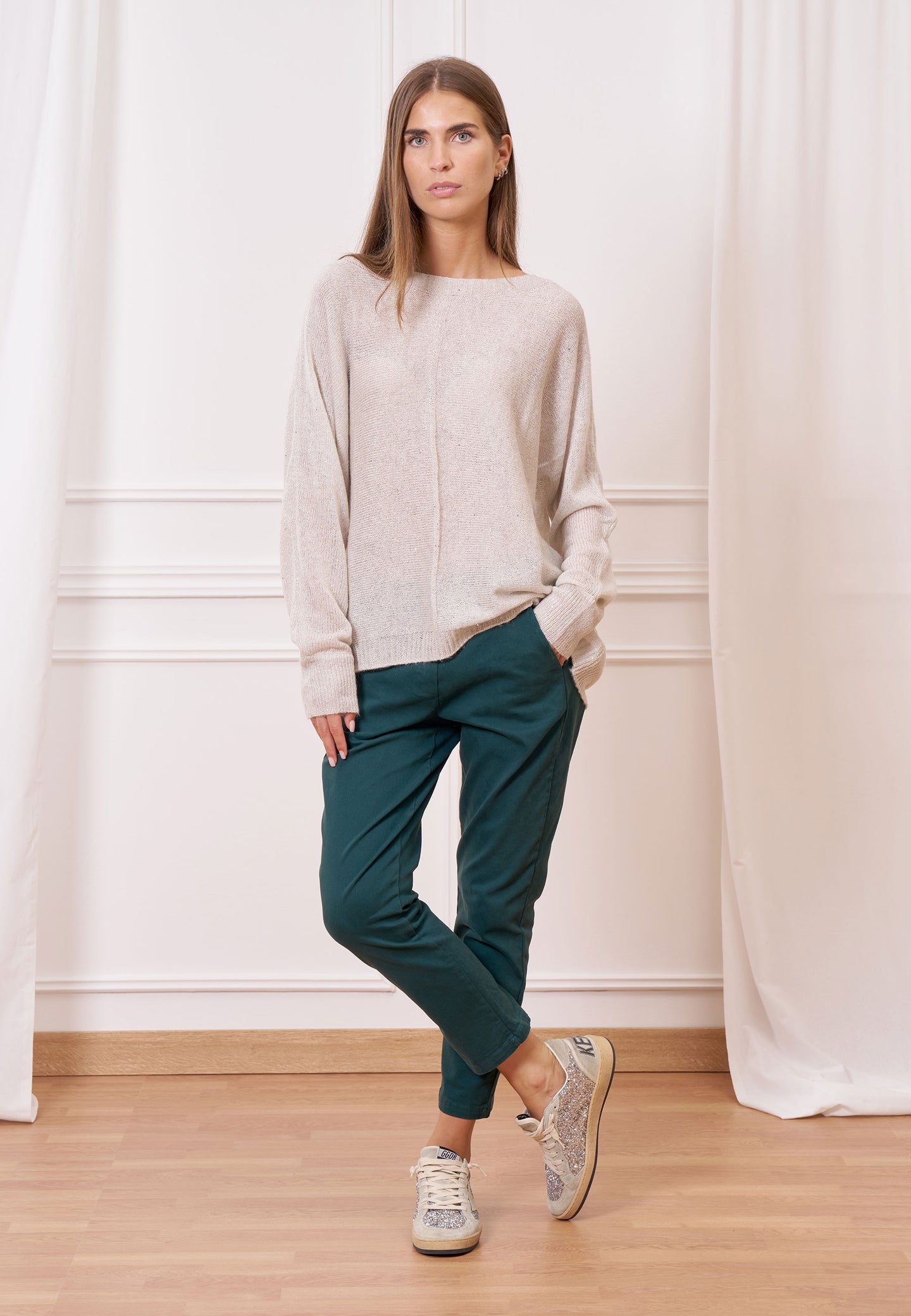Maglia over paillettes