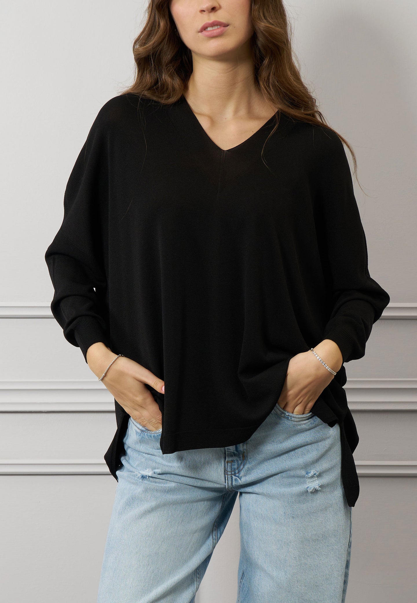 Maglia over scollo a v
