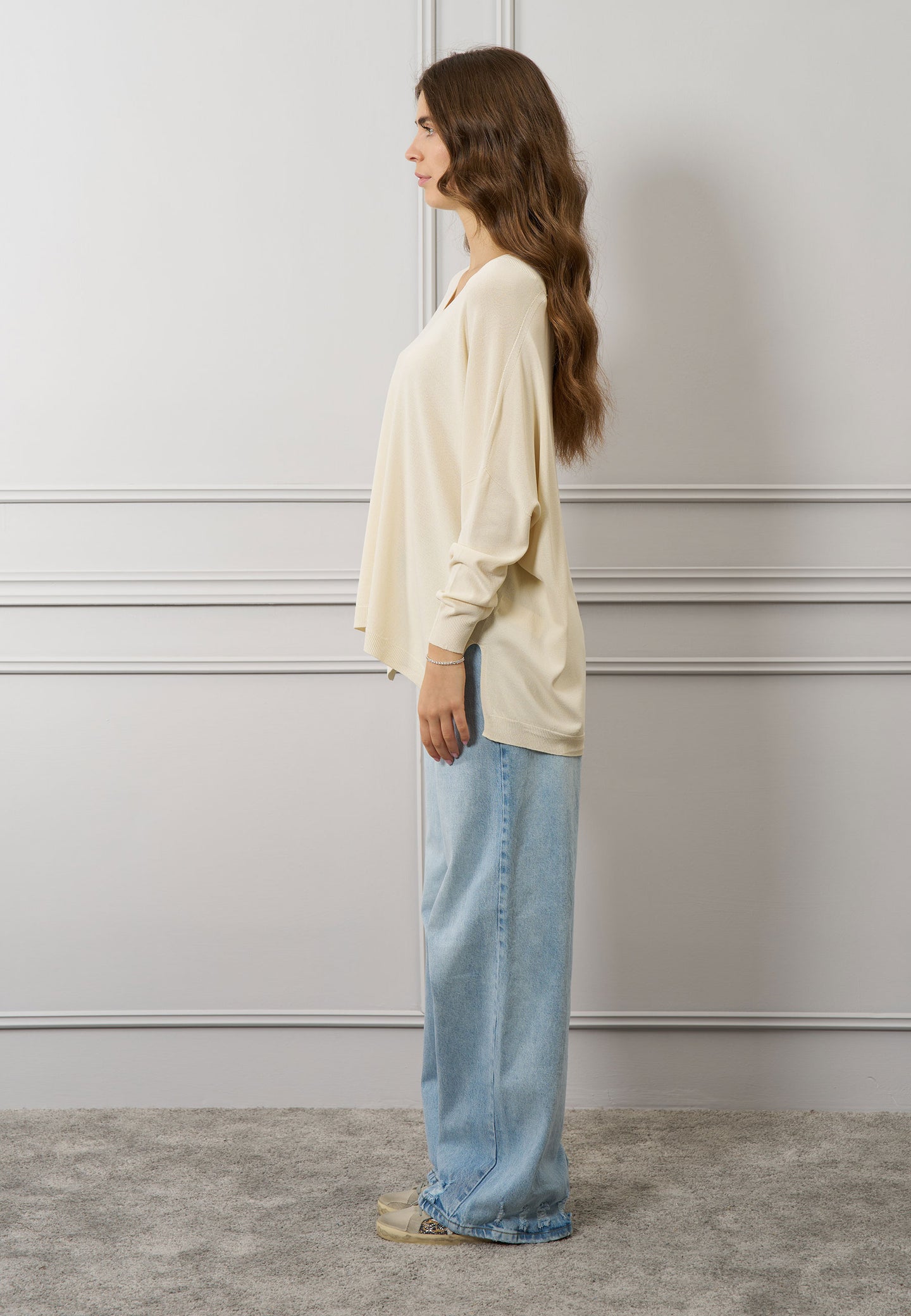 Maglia over scollo a v